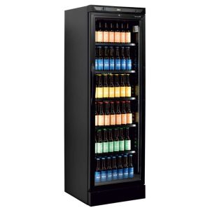 Armario Refrigerado 1 puerta de cristal color NEGRO