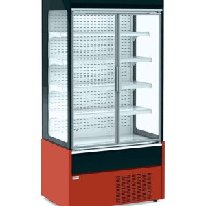 Mural Refrigerado Expositor  con Puertas de Cristal 4 Estantes Fondo 700 de 1530 x700 x1990h mm AVEIRO MAE150PV-R color ROJO