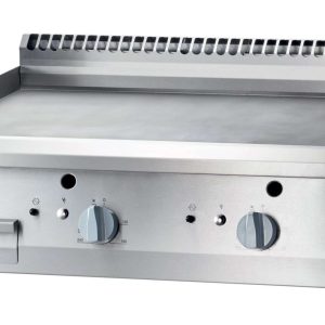 Fry top a gas acero rectificado sobremesa placa lisa 800x700x250h mm 13Kw Línea Varsovia