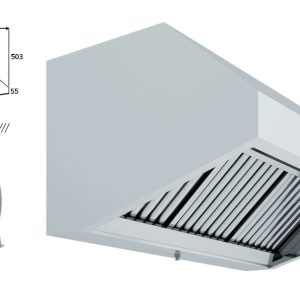 Campana Mural Snack Fondo 800 CON TURBINA de 2000x800x700h mm AVEIRO A20080CMT