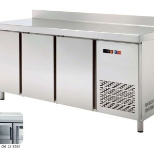 Mesa Snack Refrigerada 2 puertas CRISTAL Fondo 600 de 1492 x600 x850h mm CORDOBA MRCH-150V