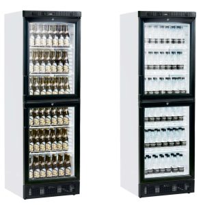 Armario Refrigerado 2 medias puertas de cristal 595x640x1840h mm Línea VIBORG SCU2375