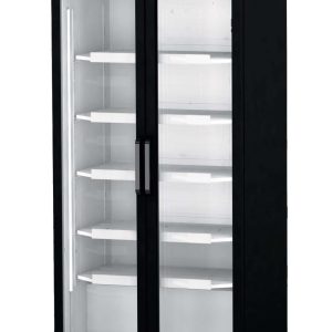 Expositor Refrigerado 800 Litros de 2 puertas abatibles Color Negro 875 x 690 x 1735h mm RV800 Línea Córdoba