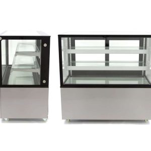 Vitrina Mostrador Refrigerada Ventilada Total Cristal Recto con 2 estantes de cristal 1515X675X1235h mm Línea Pekín XC1500Z