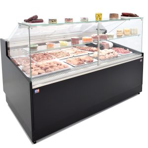 Vitrina Refrigerada Expositora de 1,5 metros Fondo 1100 Frío Ventilado - Exposición Inoxidable -  Línea CORDOBA VRV-150-XL