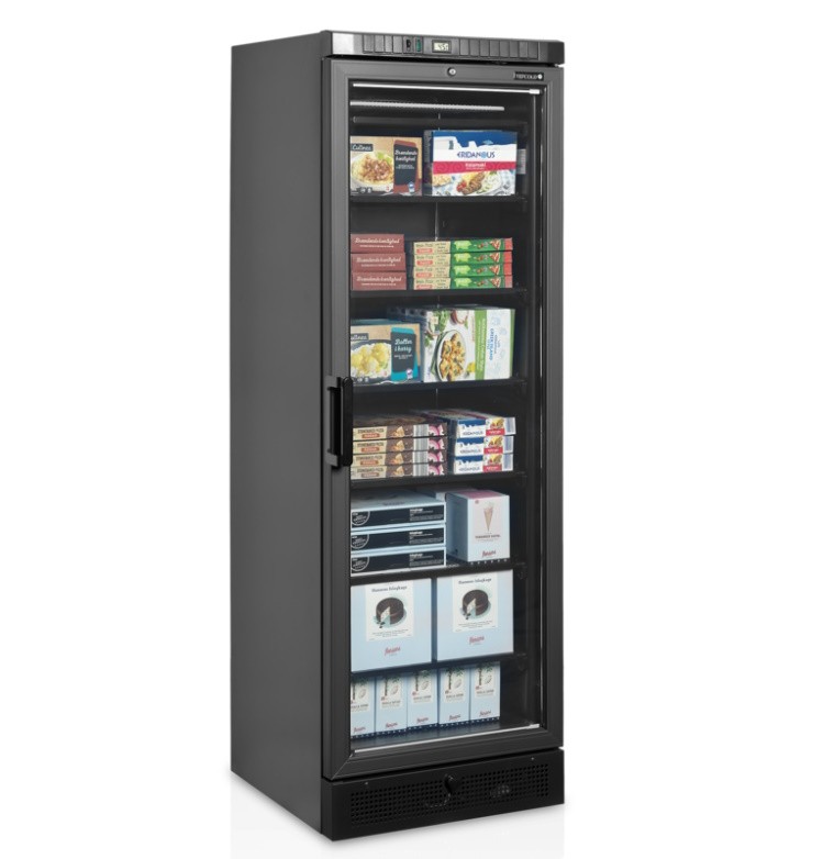 Expositor Refrigerado Congelados Estático 300 Litros 595 x 640 x 1840h mm UFSC371G BLACK Línea VIBORG
