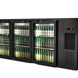 Expositor Botellero Refrigerado 3 puertas capacidad 575  botellas  1989x528x850h mm Línea CORDOBA CMRV-3
