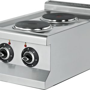 Cocina Eléctrica sobremesa 2 Zonas 2x1,75 kW 400x635x285h mm EMP6KE010 Línea 600 Estambul