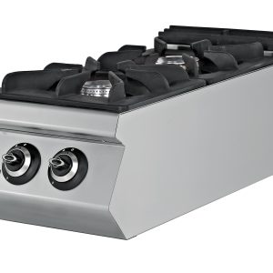 Cocina a Gas Sobremesa 2 fuegos 2 x 7,15 kW 400x730x300h mm EMPPLS7KG010 Línea 700 Estambul