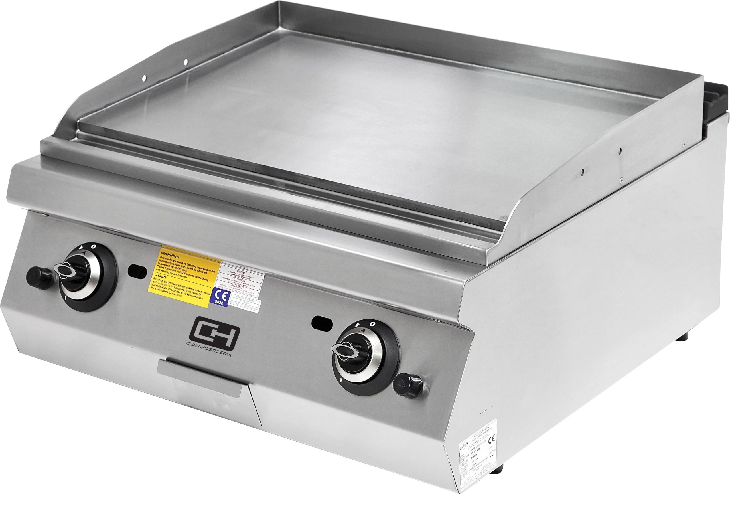 Frytops a Gas Cromo Duro Sobremesa 17,34 kW 800x730x300h mm EMPPLS7IG020K Línea 700 Estambul